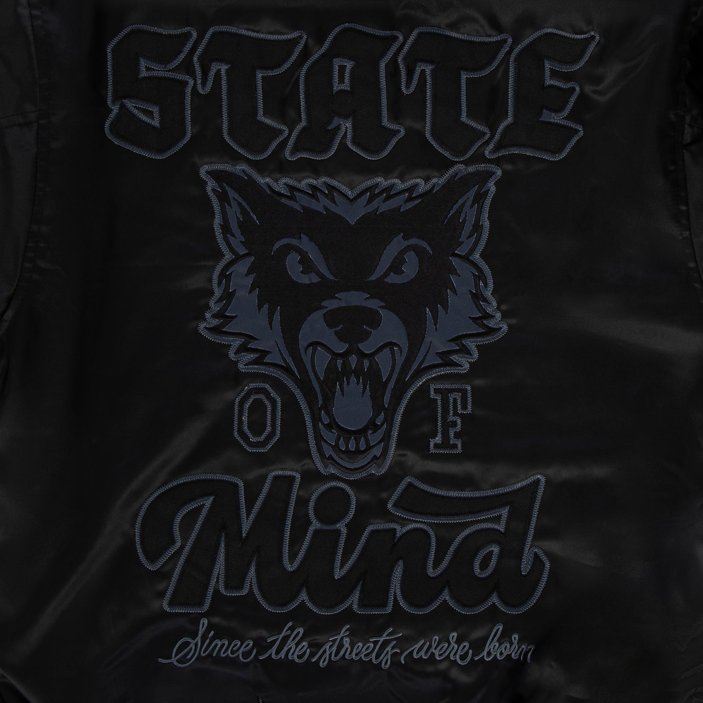 "LONE WOLVES" Bomber Black