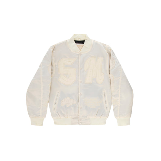 "LONE WOLVES" Bomber White