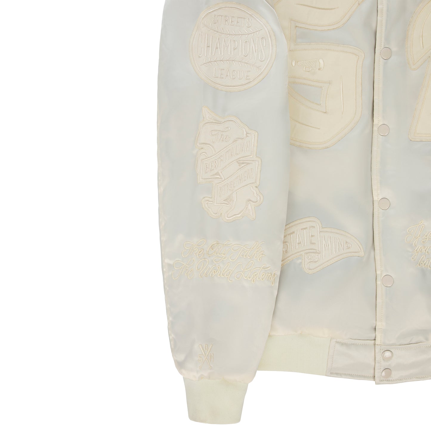 "LONE WOLVES" Bomber White