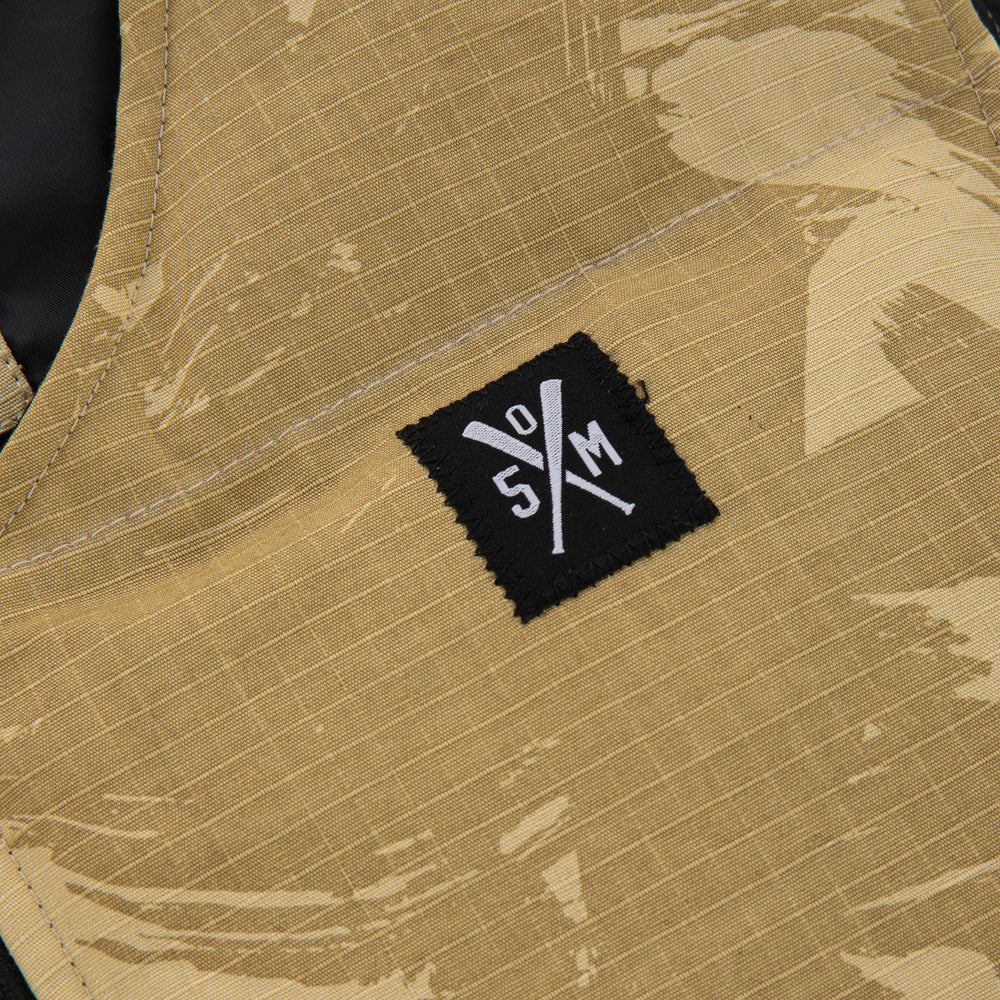" RETROFUTURE BASIC " Puffer Rider Vest Beige/Camo