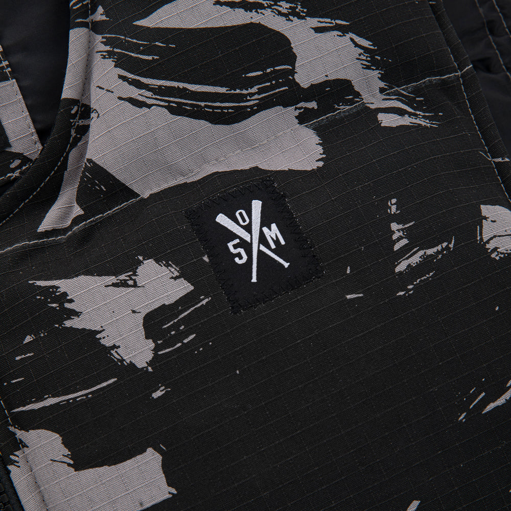 " RETROFUTURE BASIC " Puffer Rider Vest Black/Camo