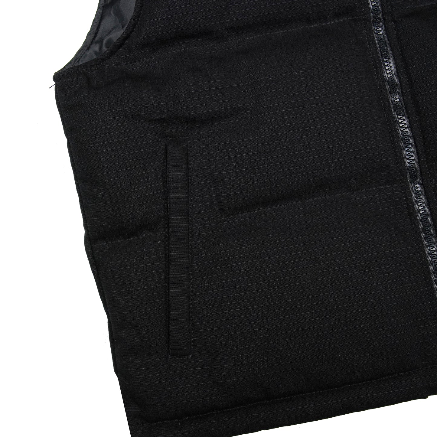 "RETROFUTURE BASIC" RF Puffer Rider Vest Black