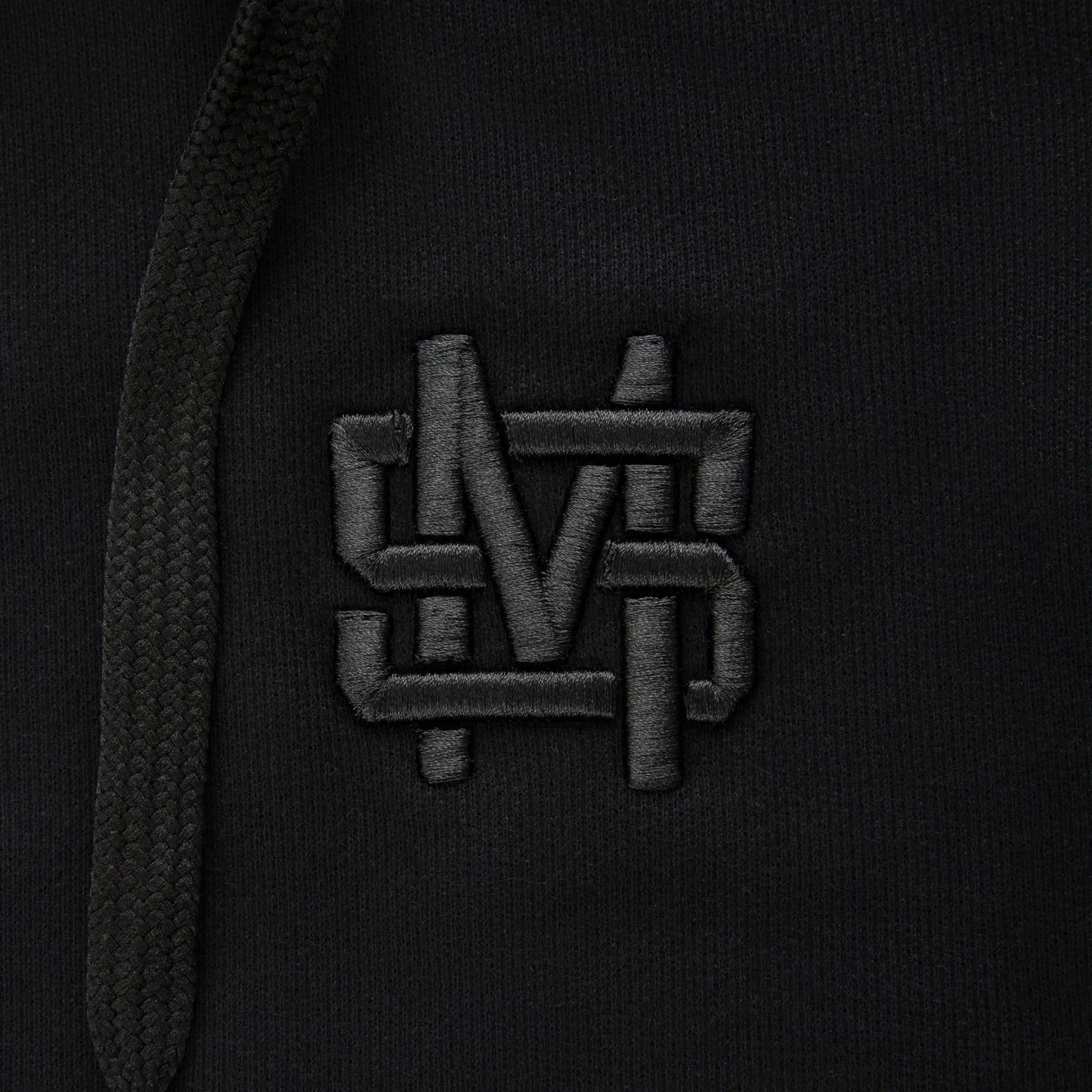 "MONOGRAM" Zip Hoodie Black T/T 500g