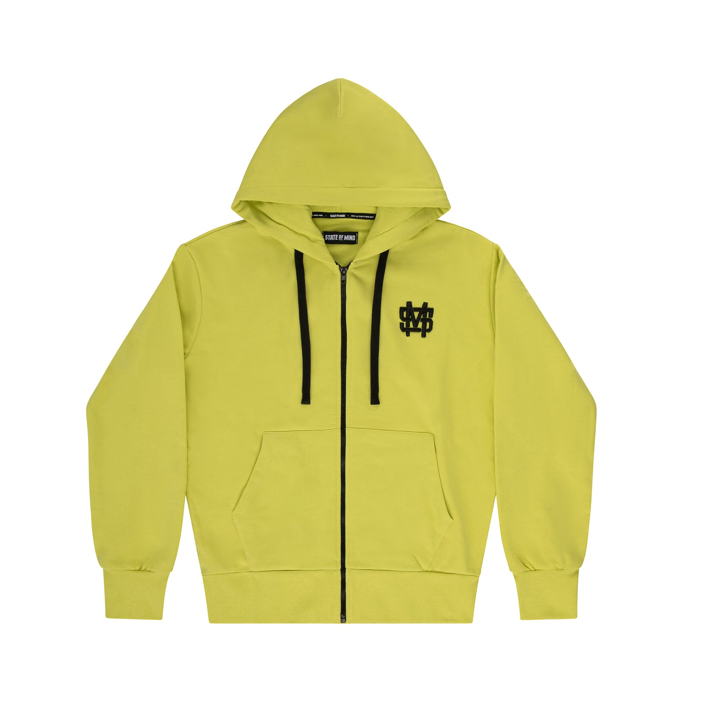 "MONOGRAM" Hoodie Zip Lime