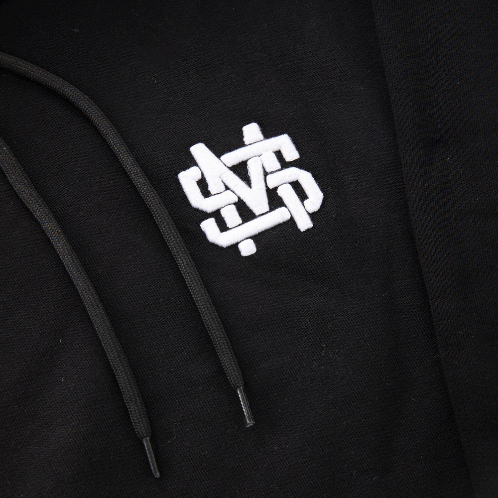 " MONOGRAM " Hoodie Black
