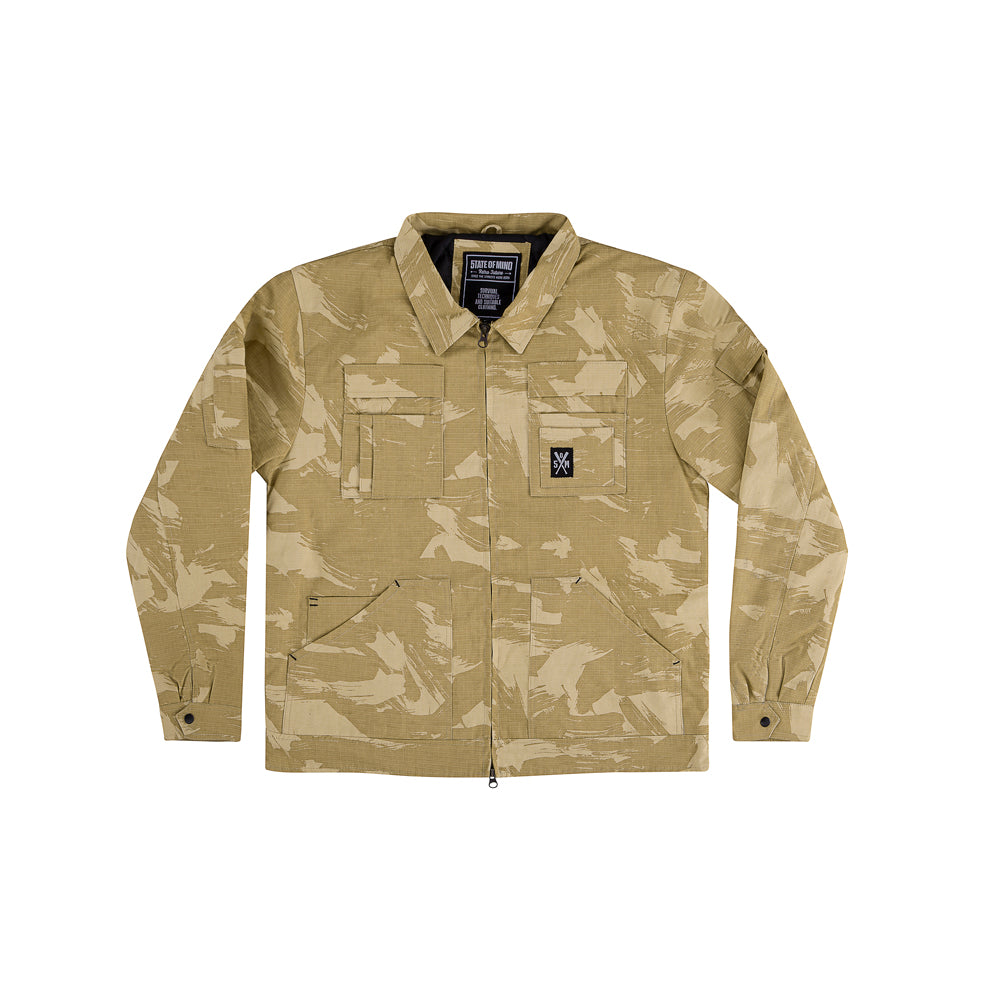 " RETROFUTURE COMBAT " Short Jacket Beige/Camo