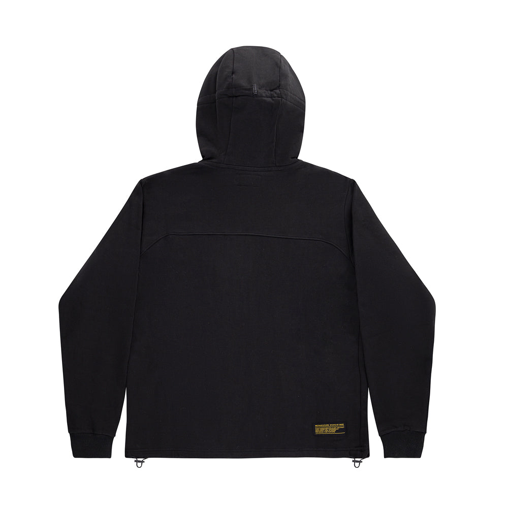 " RETROFUTURE BASIC " Hooligan Hoodie Zip Black