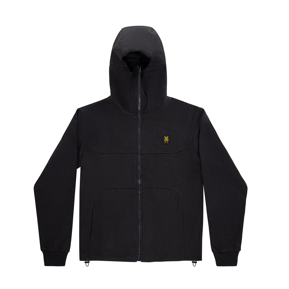 " RETROFUTURE BASIC " Hooligan Hoodie Zip Black
