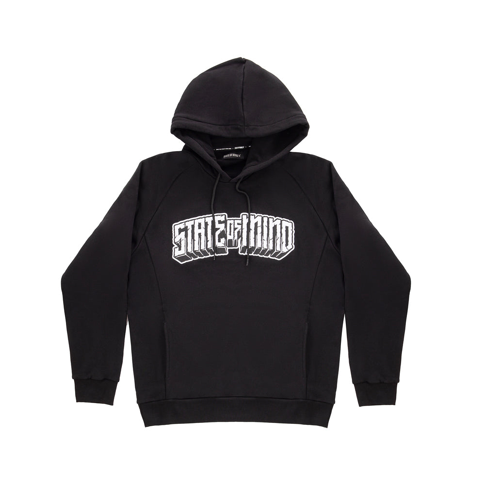 " 5OM ROCK " Raglan Hoodie Black