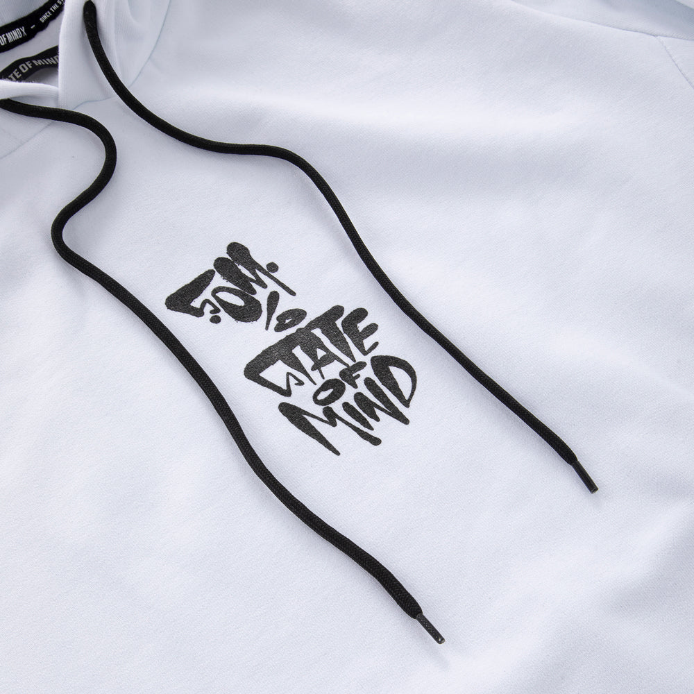 " 5OM FAT TAG " Raglan Hoodie White