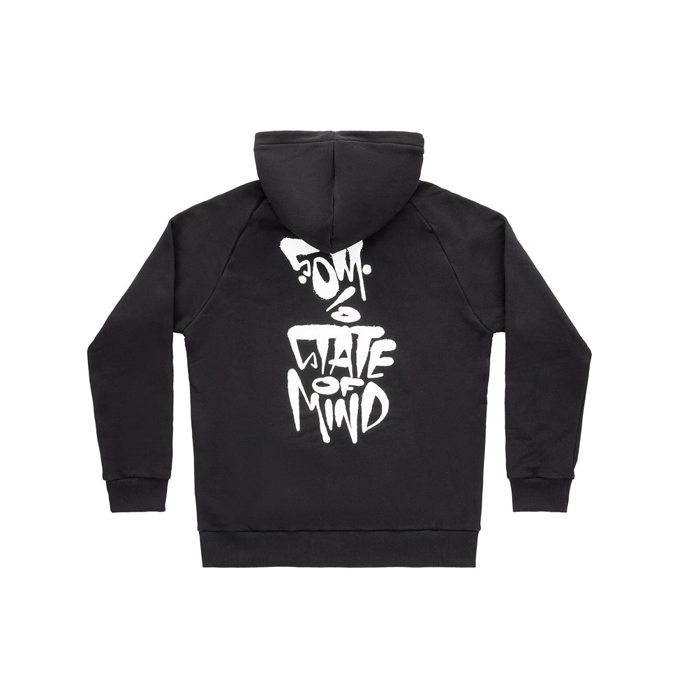 " 5OM FAT TAG " Raglan Hoodie Black