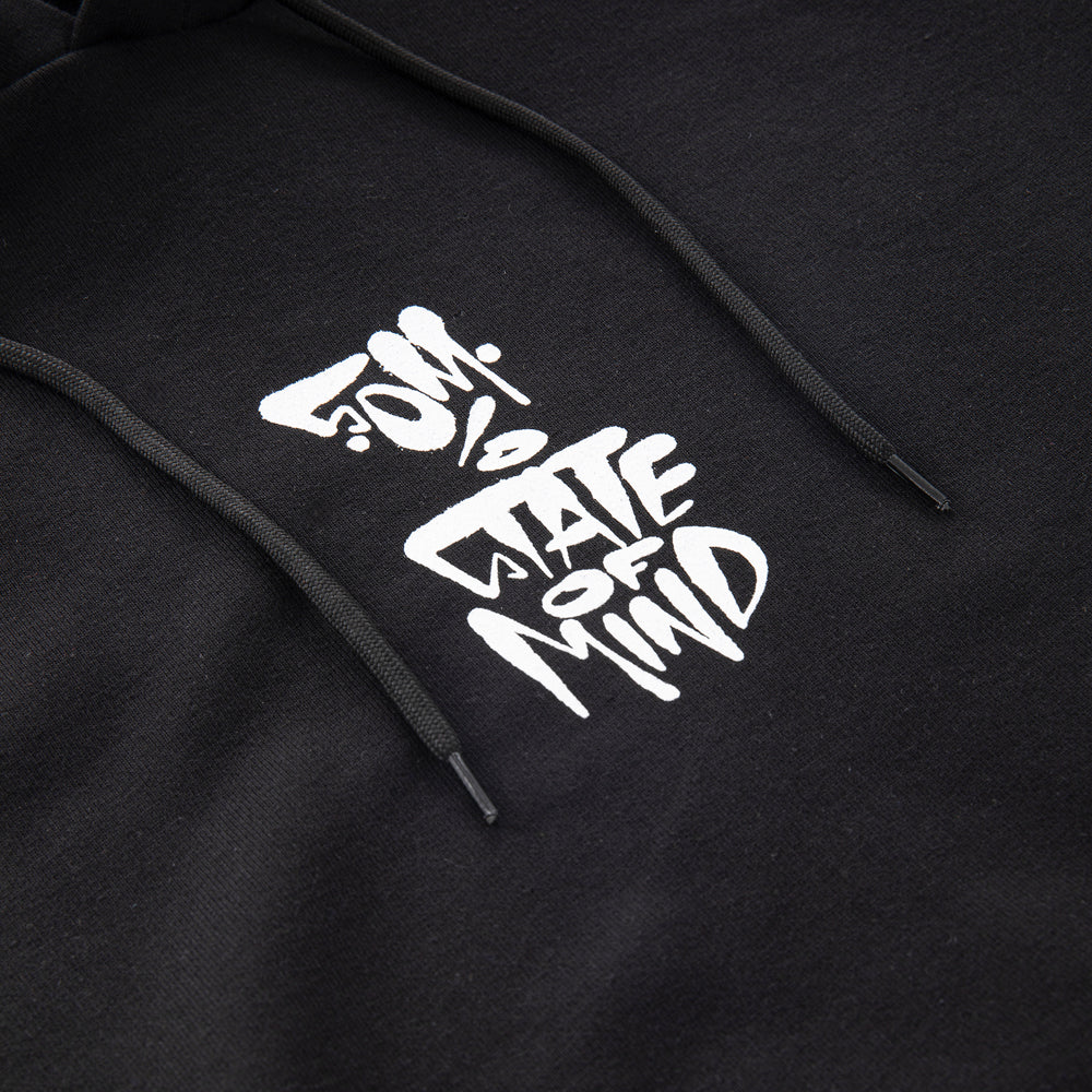 " 5OM FAT TAG " Raglan Hoodie Black