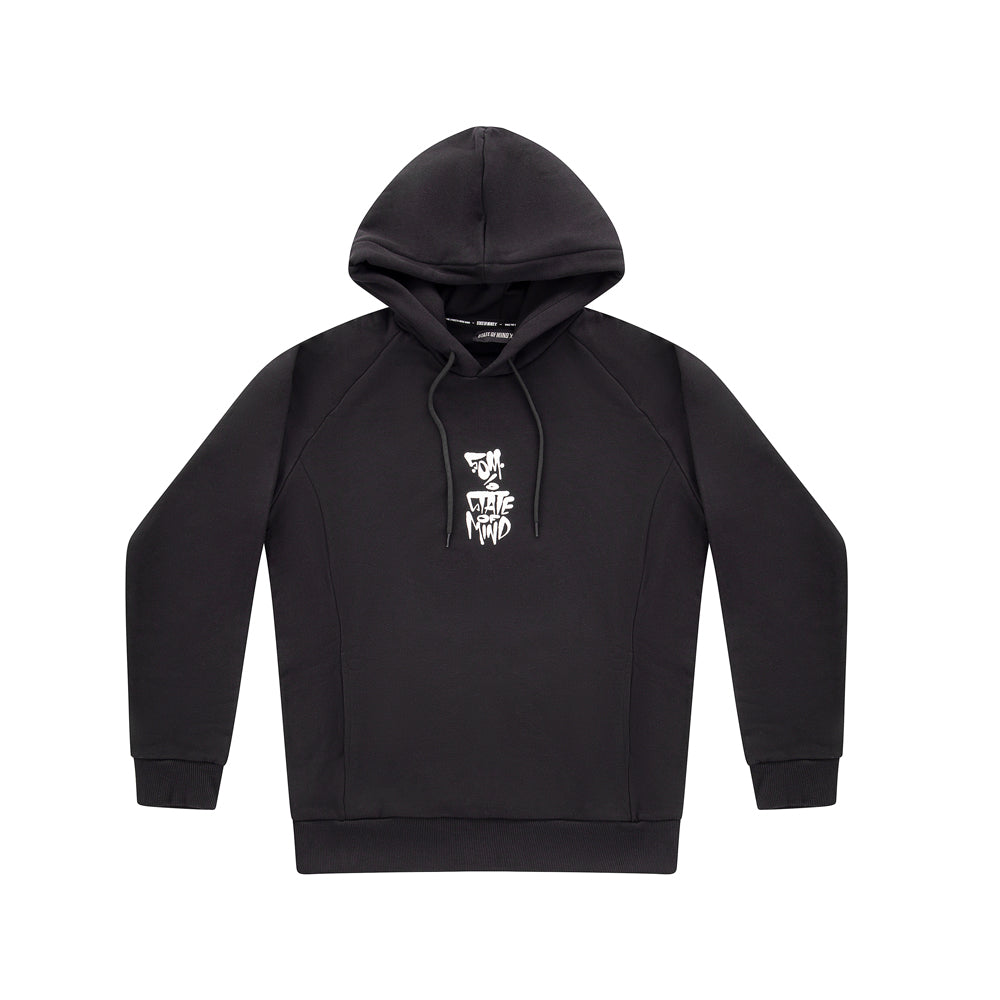 " 5OM FAT TAG " Raglan Hoodie Black