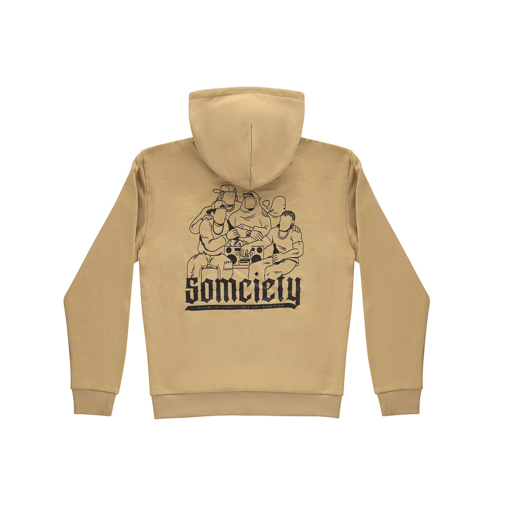 " 5OMCIETY " Hoodie Sand