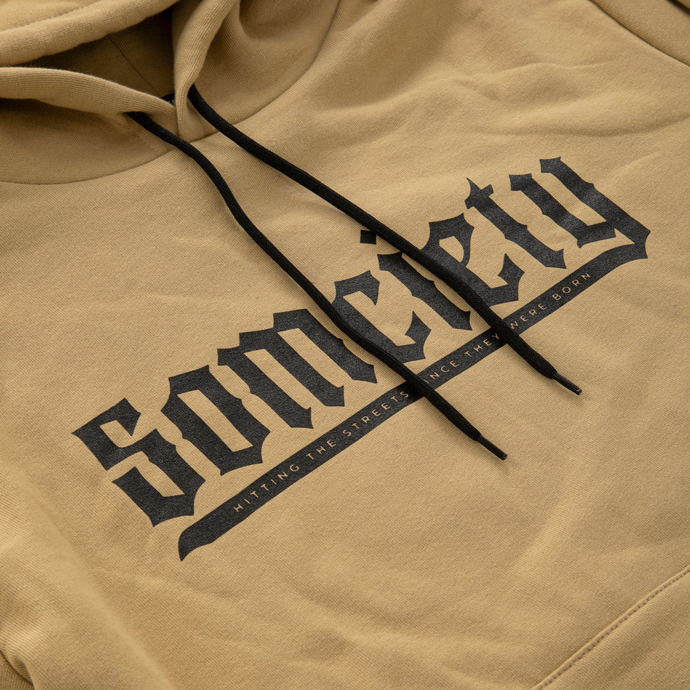 " 5OMCIETY " Hoodie Sand