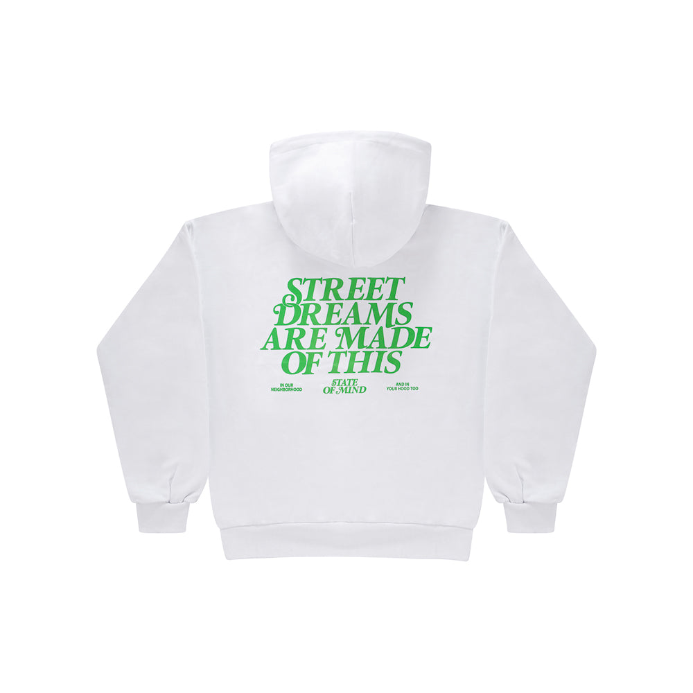 " STREET DREAMS " Hoodie White