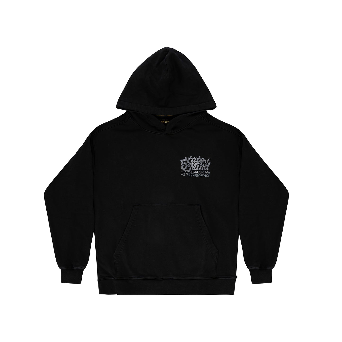 "AROUND THE BLOCK" Hoodie Black