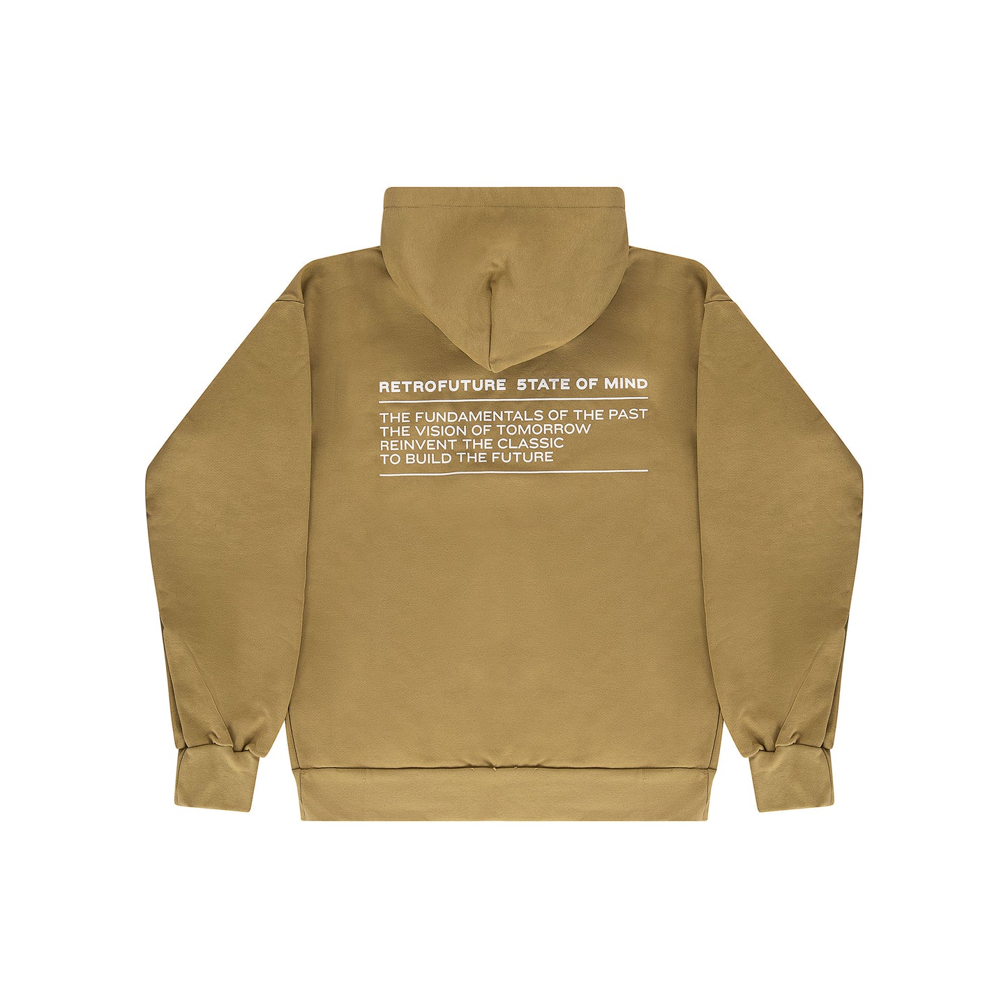"RETROFUTURE BASIC" RF Statement Hoodie Khaki