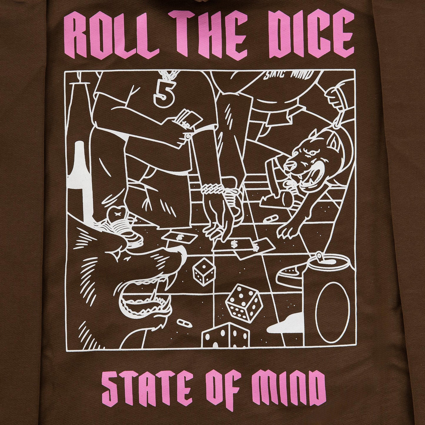 "Roll The Dice" Hoodie Brown