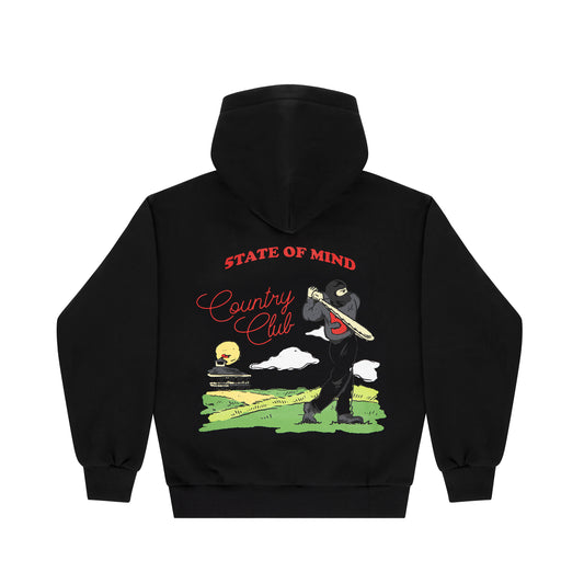 "COUNTRY CLUB" Hoodie Black