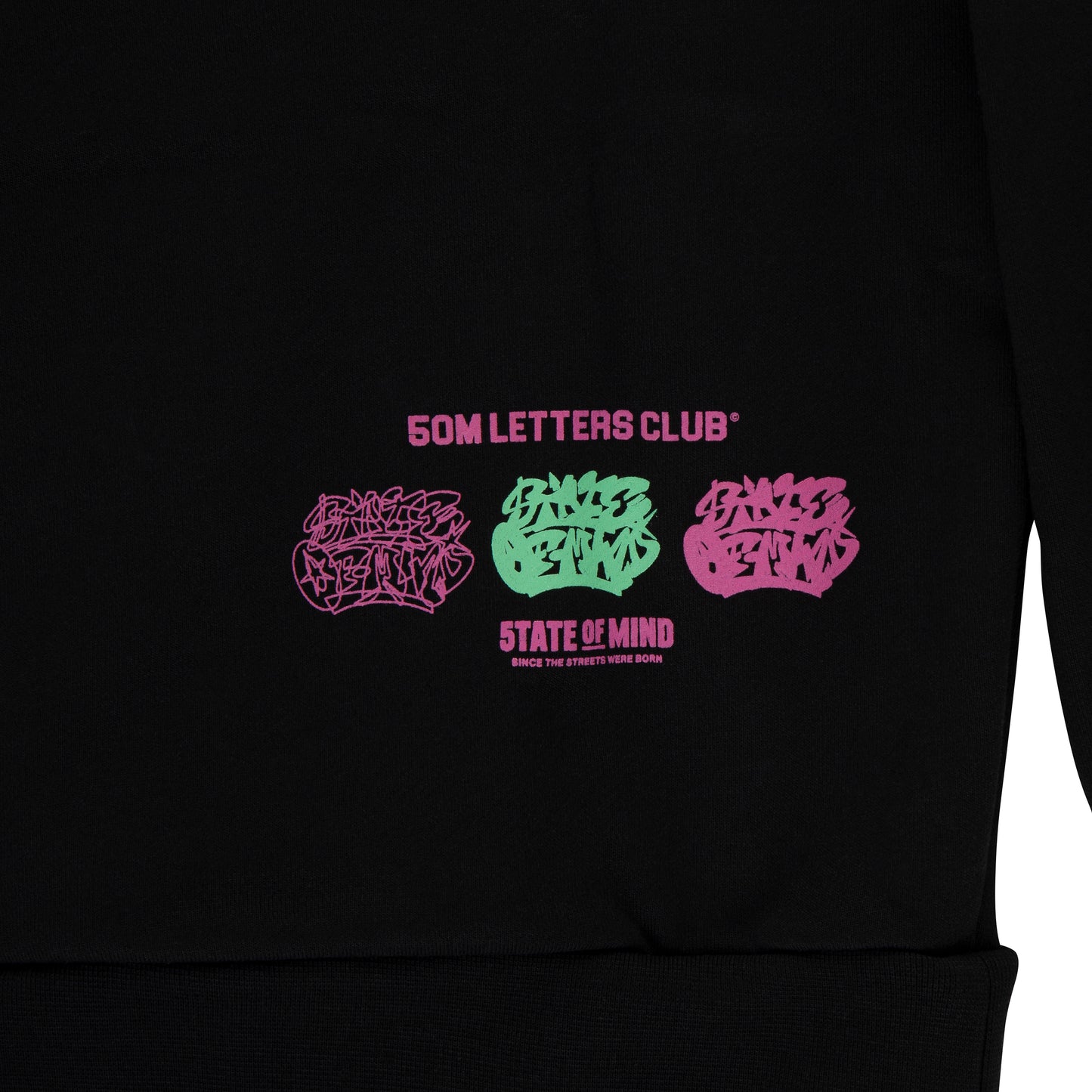 "LETTERS STUDIO" Hoodie Black