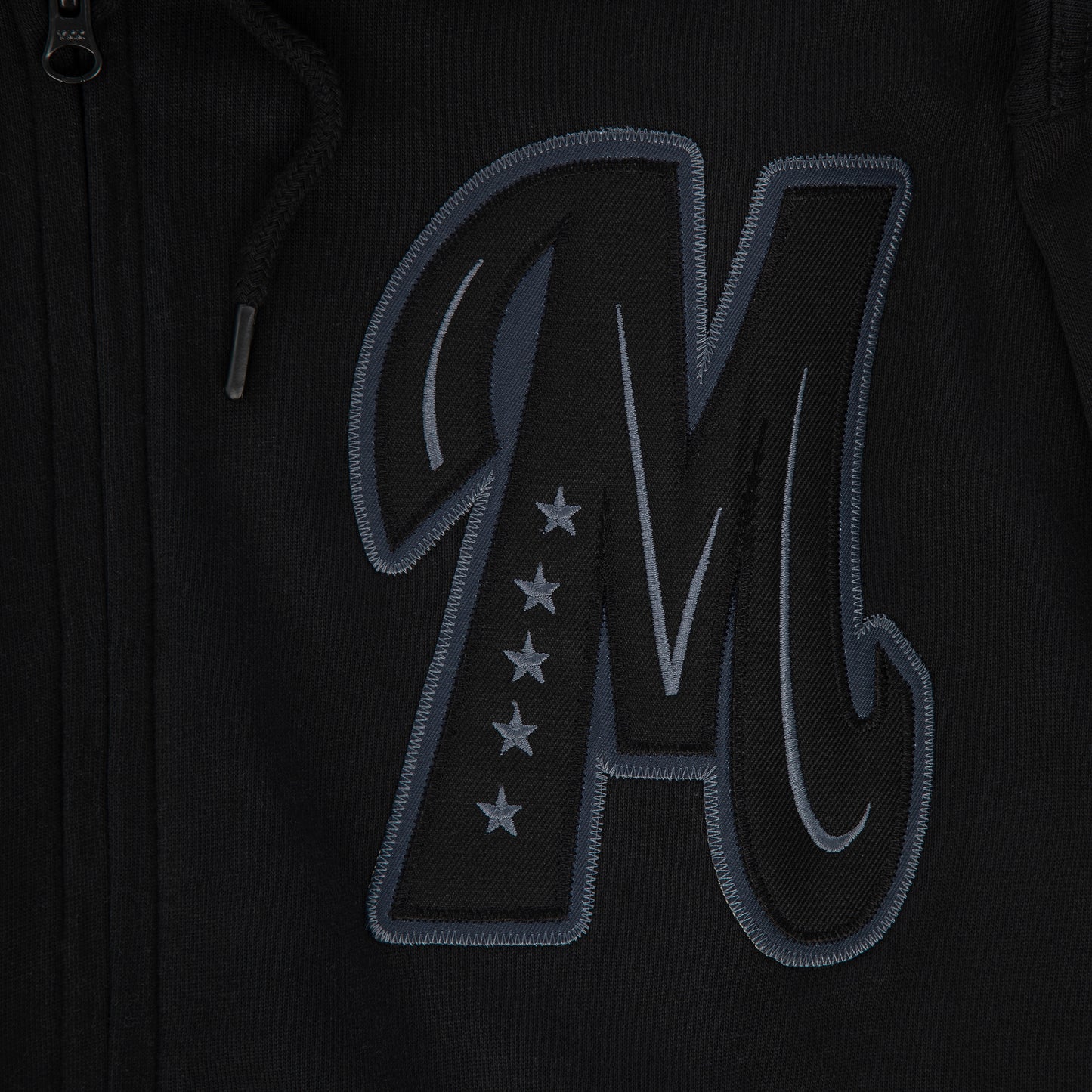 "LONE WOLVES" Hoodie Zip Black