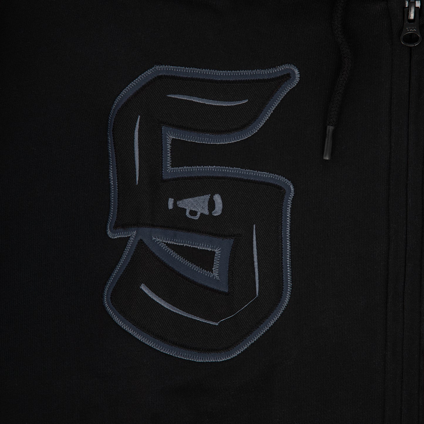 "LONE WOLVES" Hoodie Zip Black