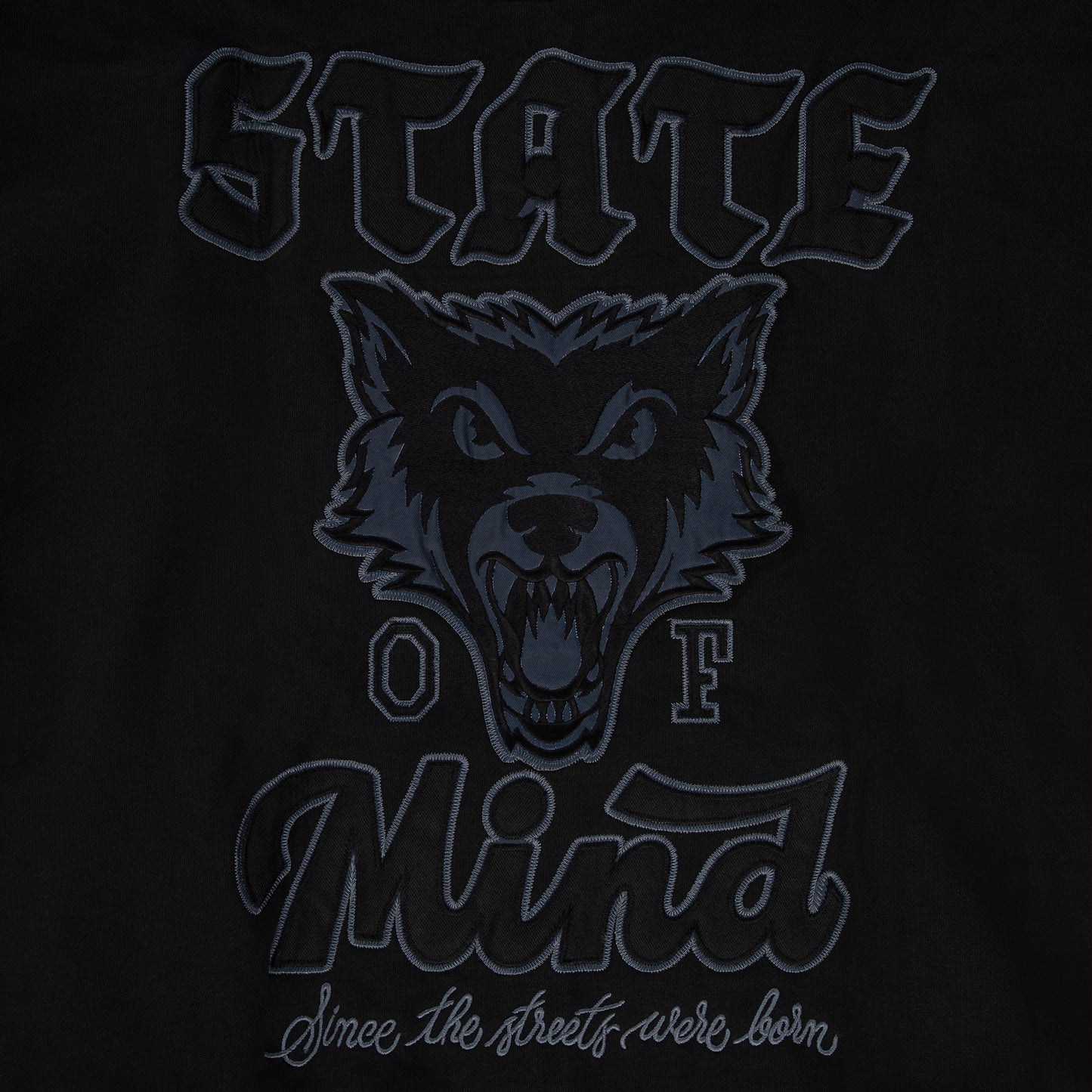 "LONE WOLVES" Hoodie Zip Black