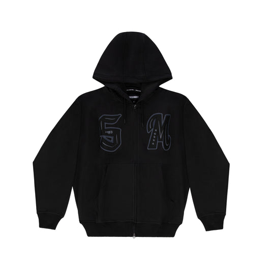 "LONE WOLVES" Hoodie Zip Black