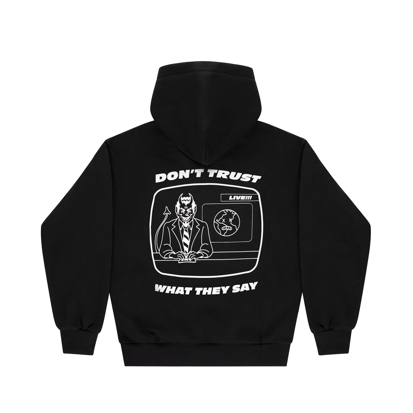 "5OM NEWS" Hoodie 50M News Black