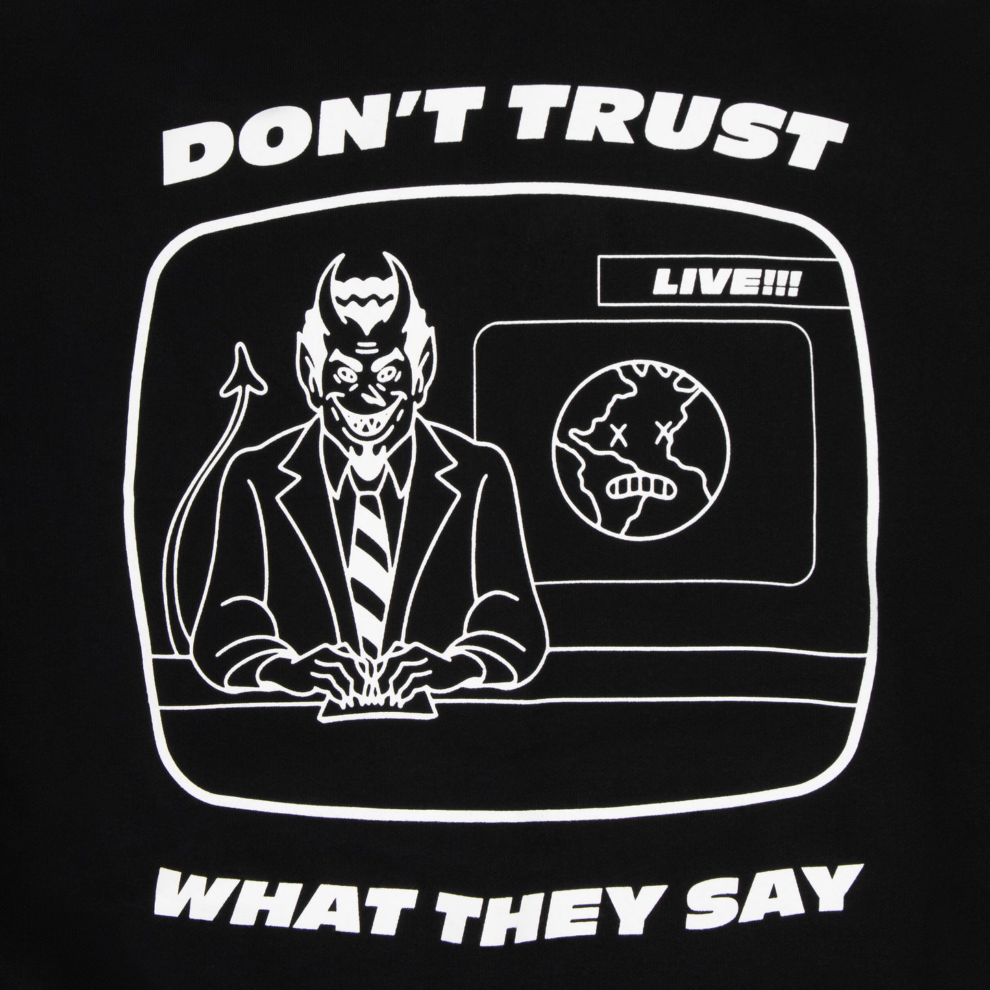 "5OM NEWS" Hoodie 50M News Black