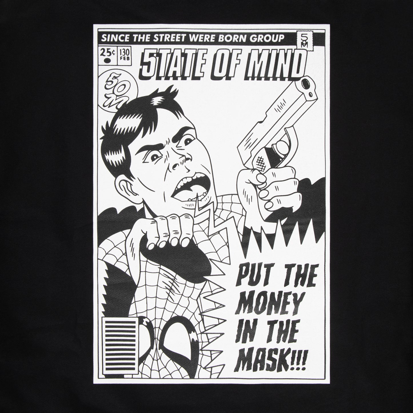 "5OM COMICS" Hoodie 50M Comics Black