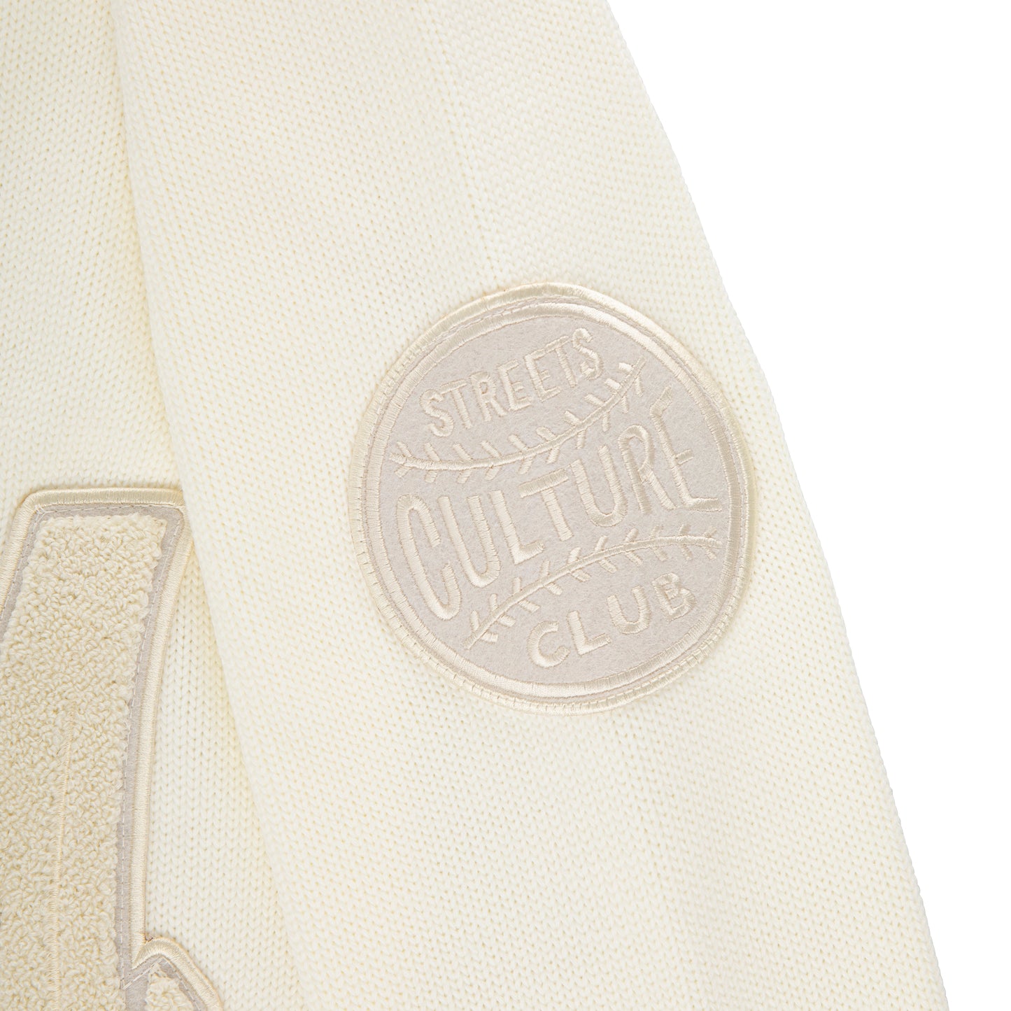 "WOLF" Cardigan White