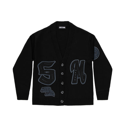 "WOLF" Cardigan Black
