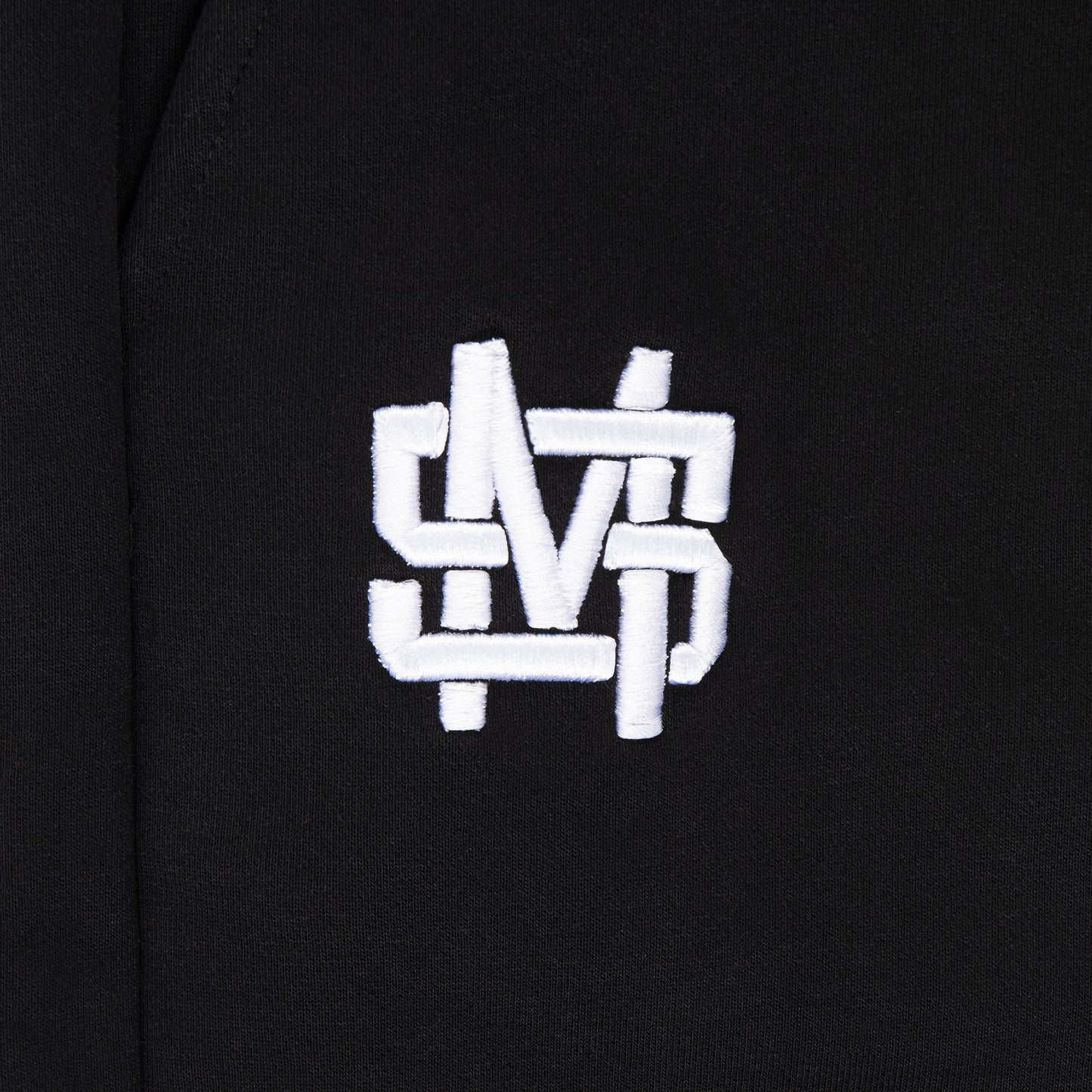 "MONOGRAM" Fleece Pants Black