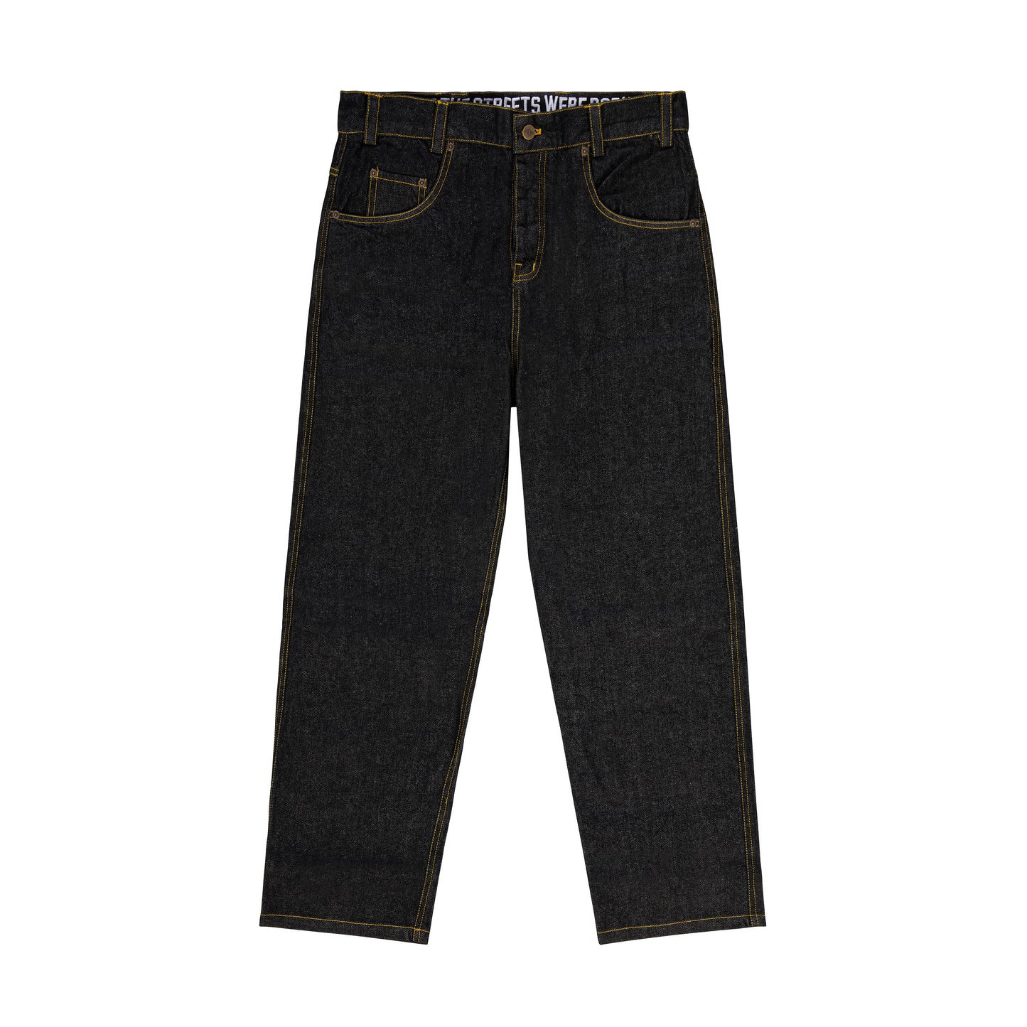 "BOX LOGO" Jeans Baggy Black