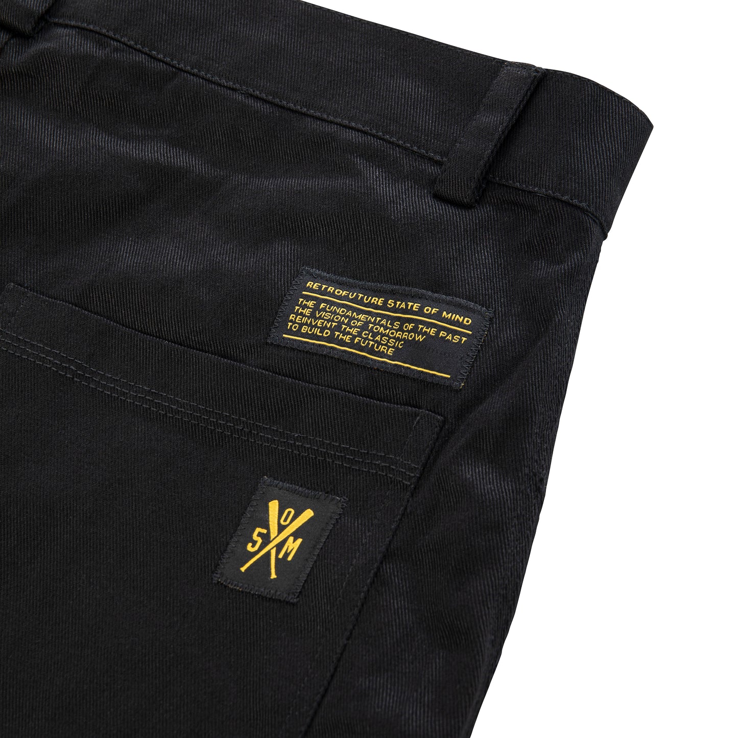 "RETROFUTURE" Carpenter Pants Twill Black