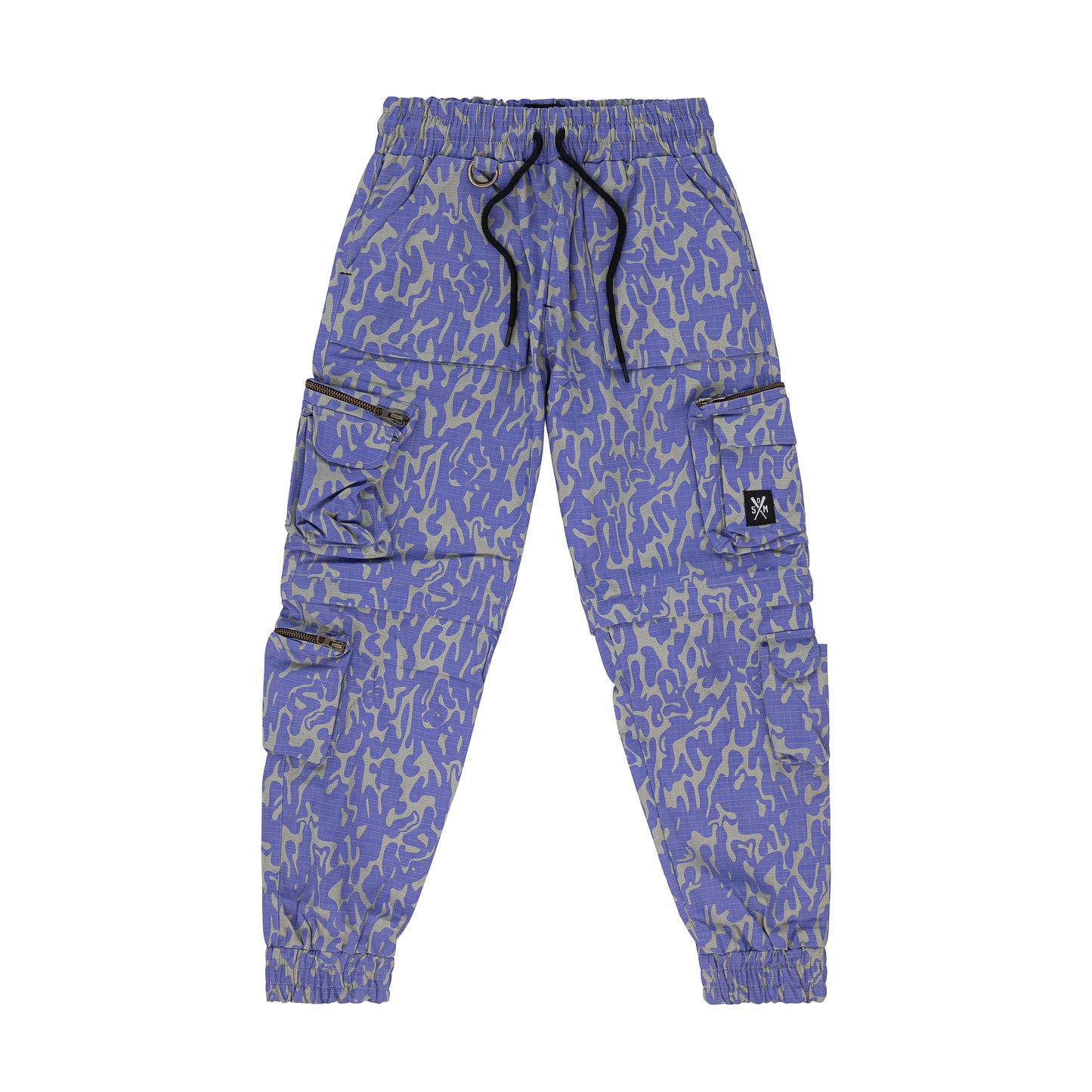 "RETROFUTURE CARGO" Modulable Cargo Jogger Denim Camo