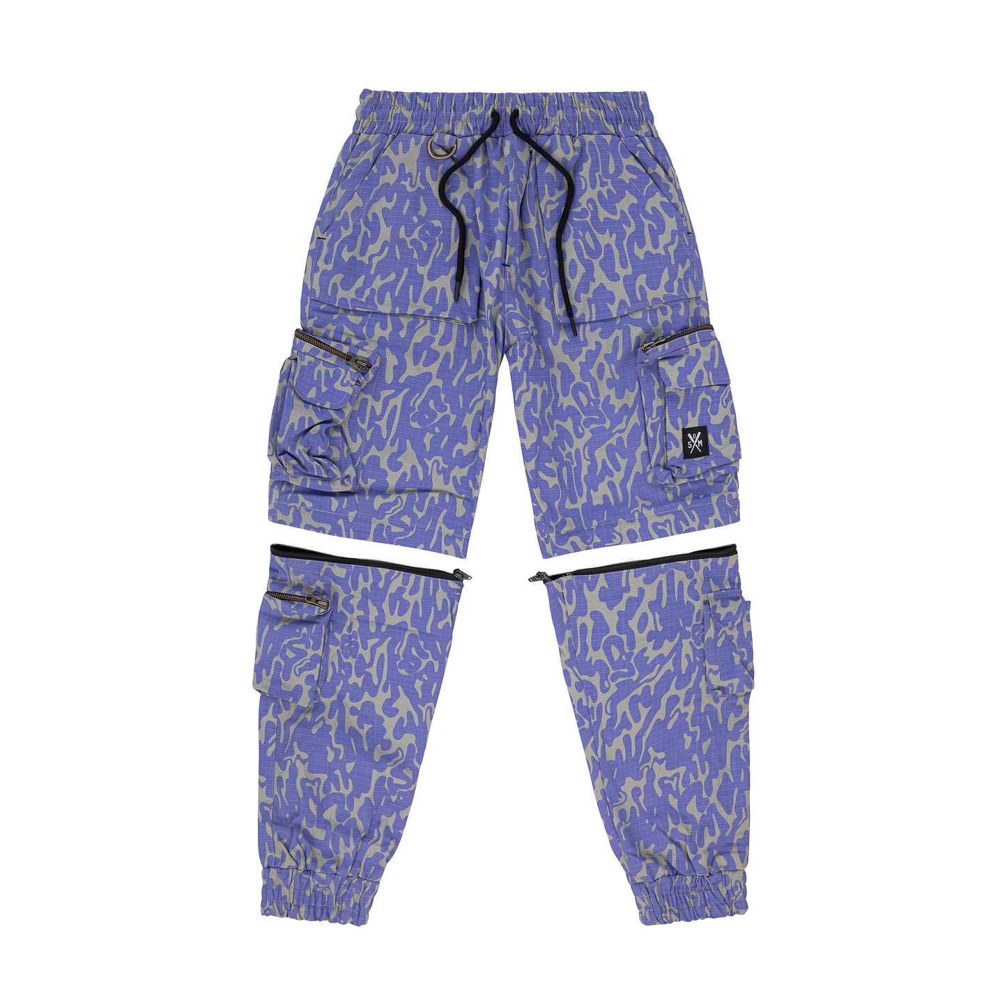 "RETROFUTURE CARGO" Modulable Cargo Jogger Denim Camo