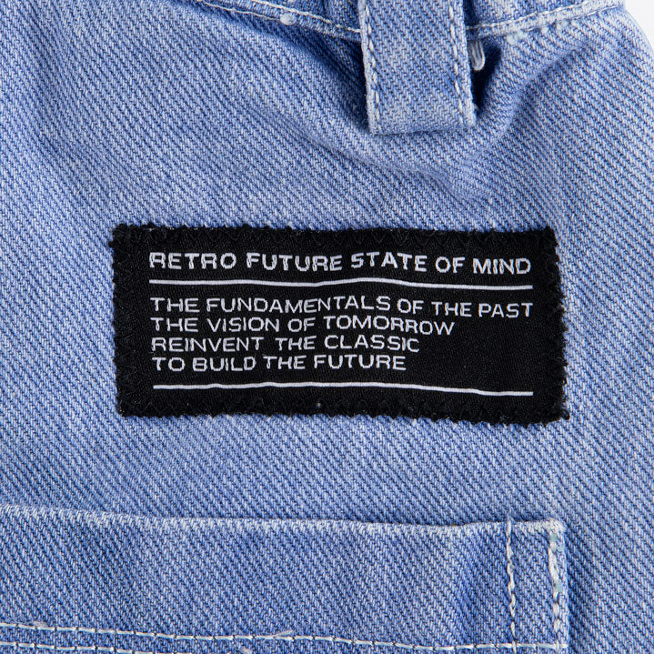 „RETROFUTURE WORKER“ Arbeiterhose, hellblaue Jeans