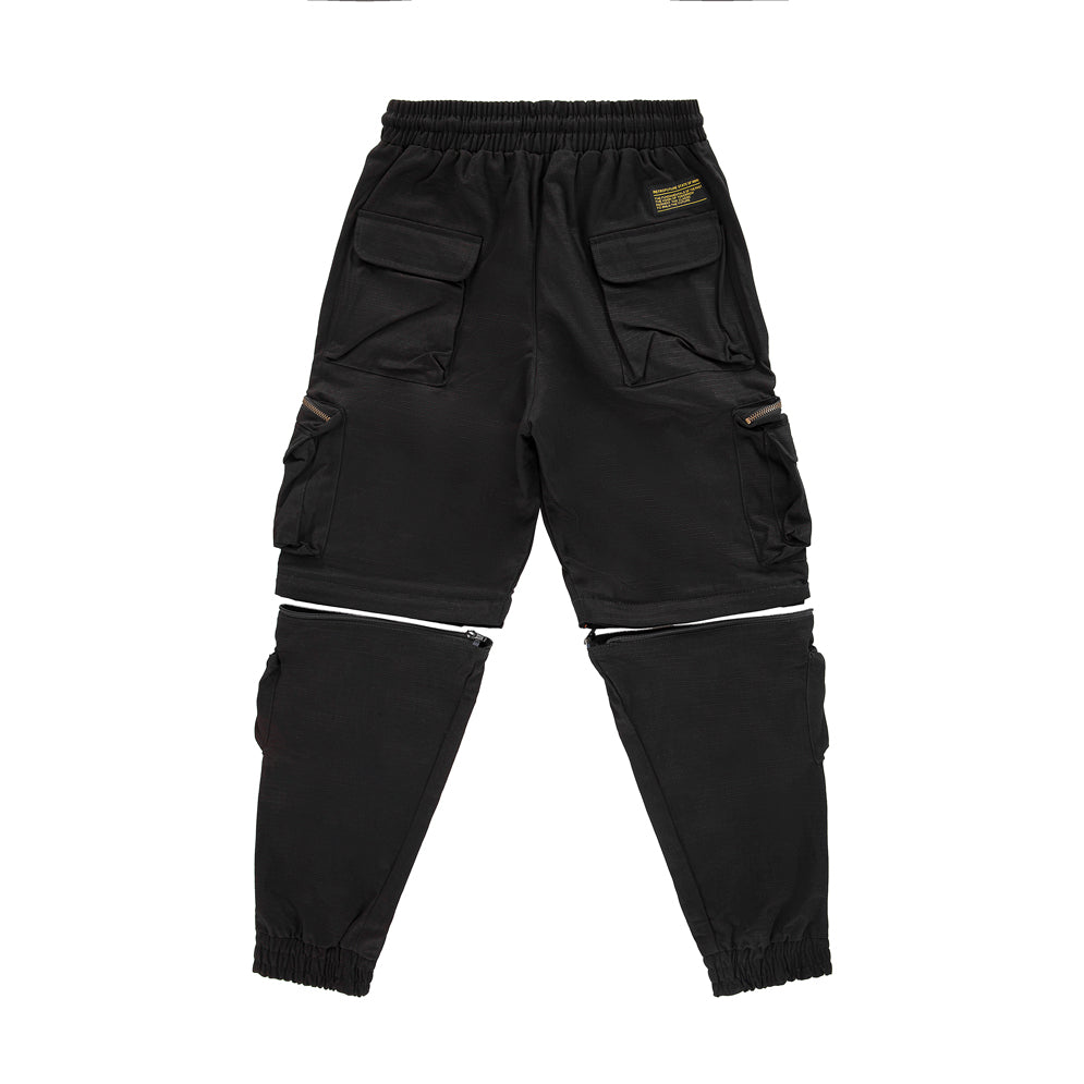 " RETROFUTURE CARGO " Modulable Cargo Jogger Black