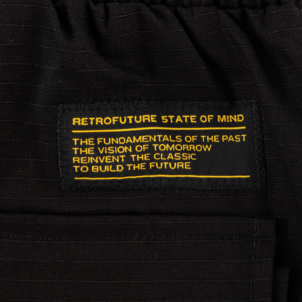 " RETROFUTURE CARGO " Modulable Cargo Jogger Black