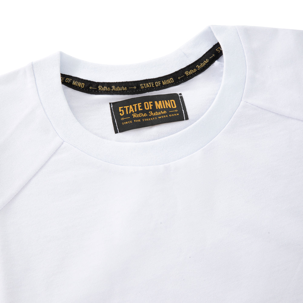 "RETROFUTURE BASIC" RF Raglan T-Shirt White