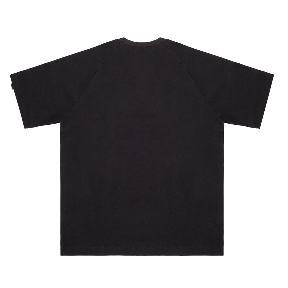 "RETROFUTURE BASIC" RF Raglan T-Shirt Black