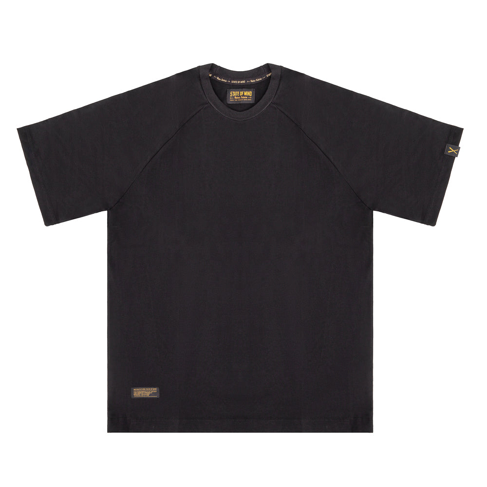 "RETROFUTURE BASIC" RF Raglan T-Shirt Black