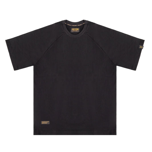 "RETROFUTURE BASIC" RF Raglan T-Shirt Black