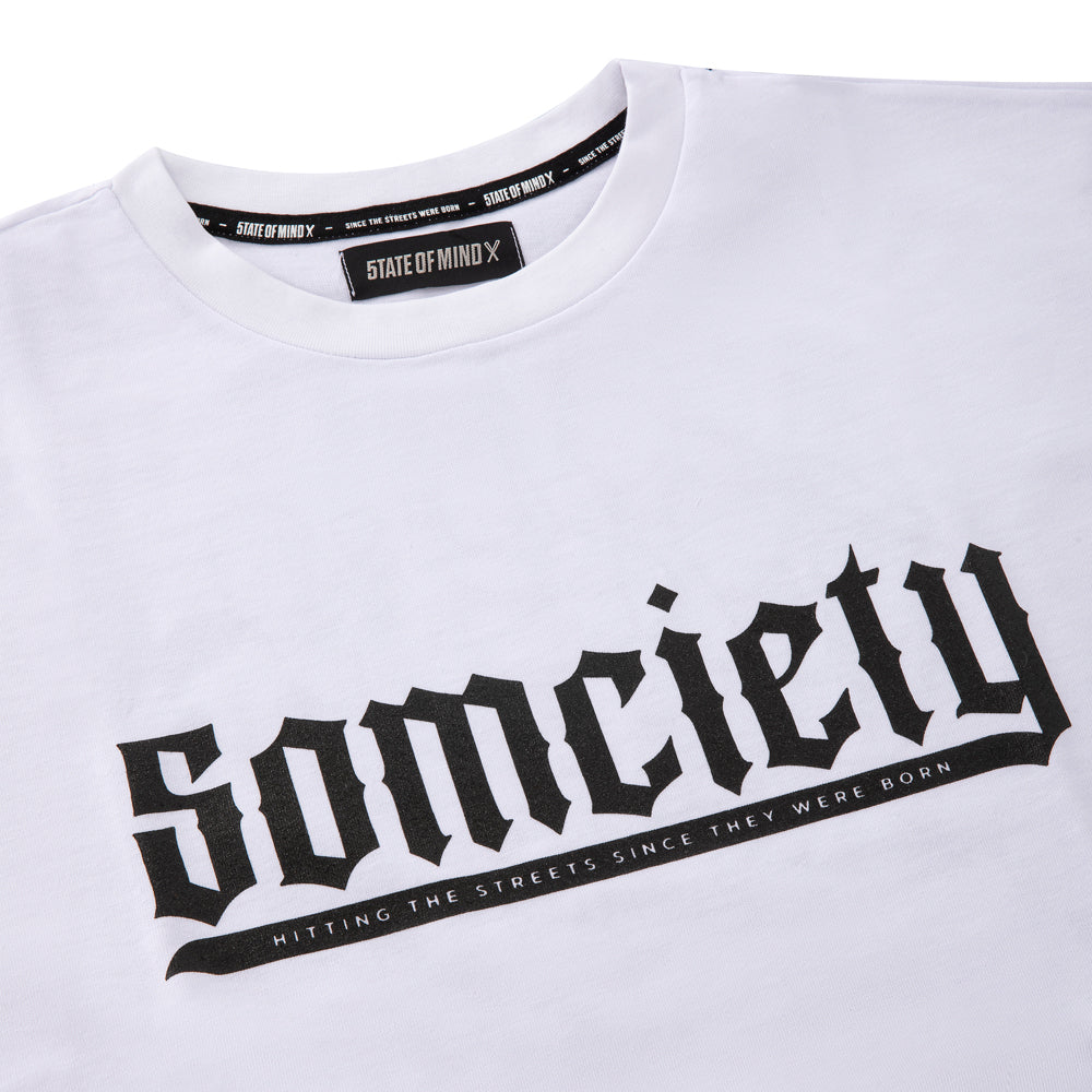 " 5OMCIETY " T-Shirt White