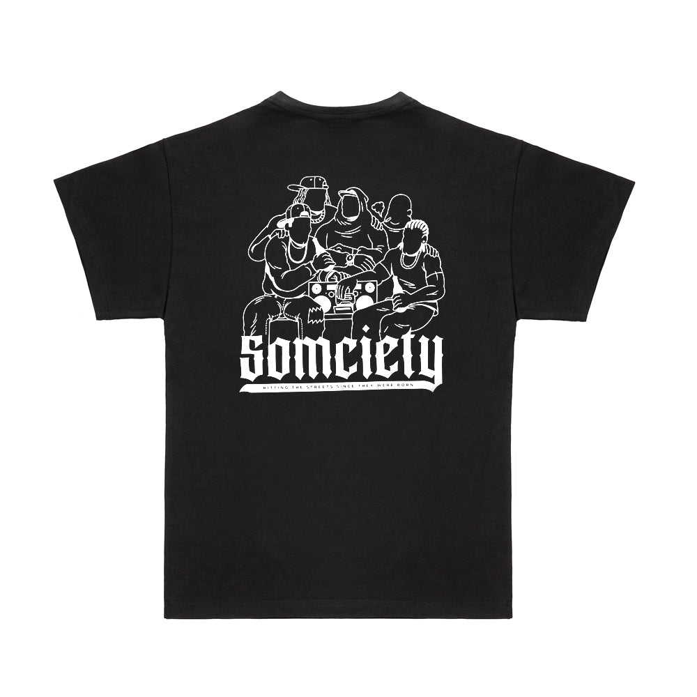 " 5OMCIETY " T-Shirt Black