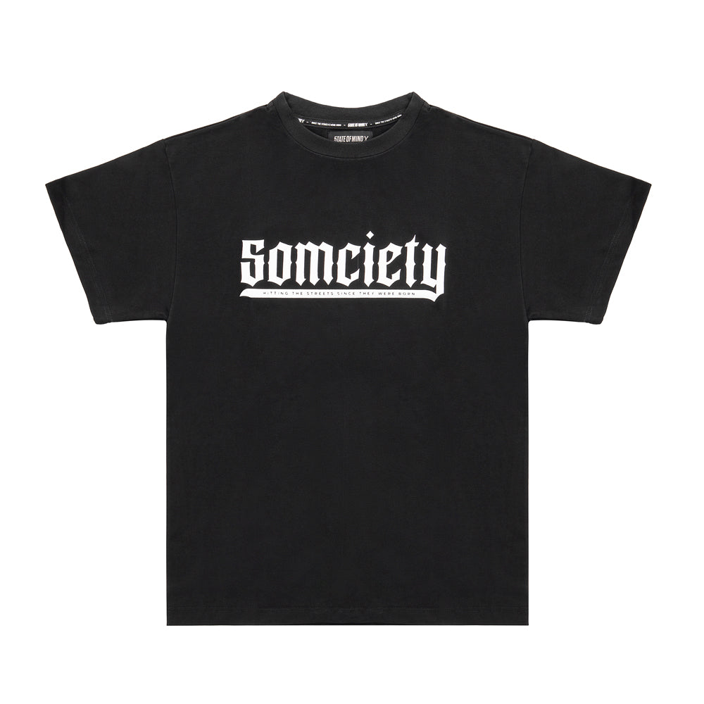 " 5OMCIETY " T-Shirt Black