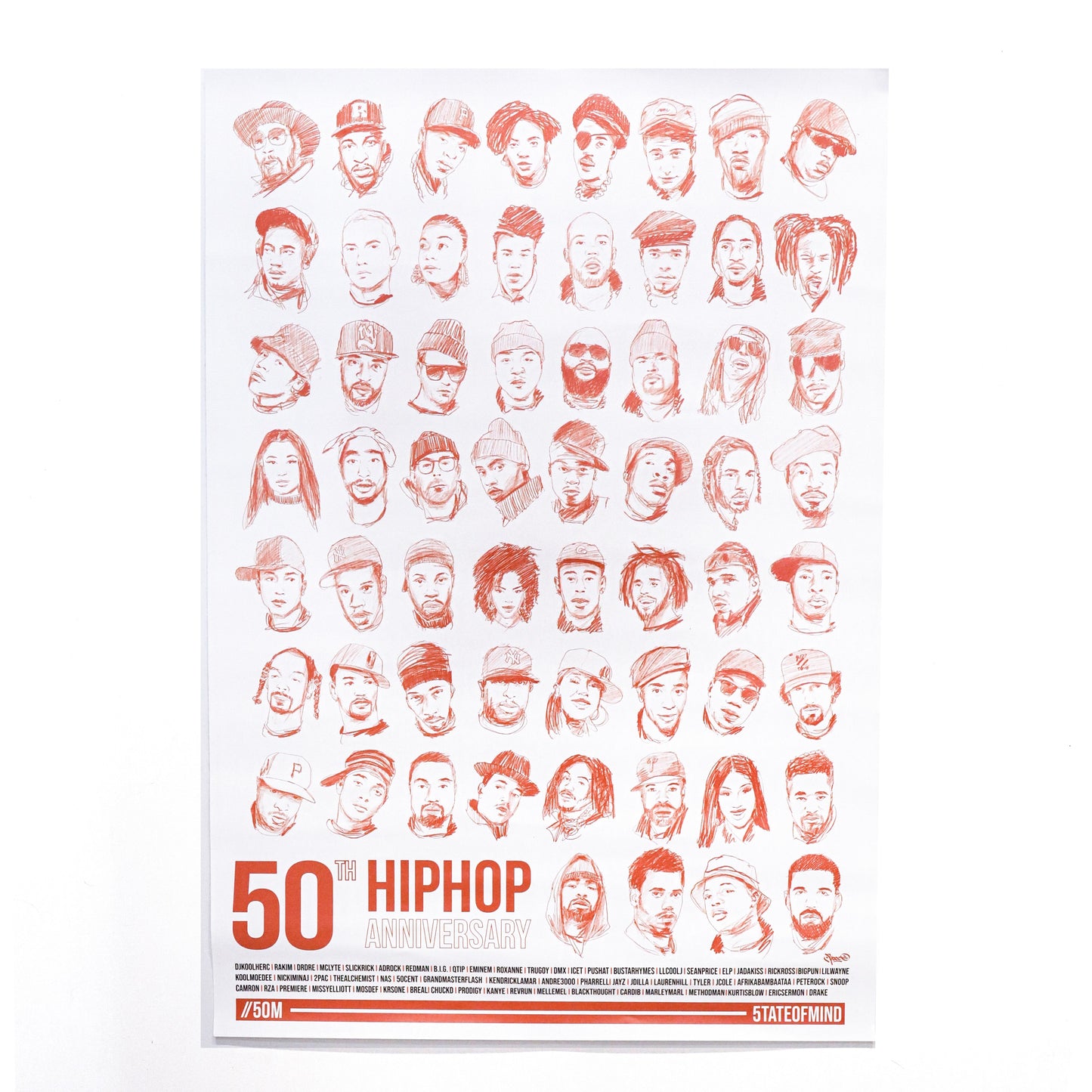 " 5OM HIP HOP ANNIVERSARY " Special Pack T-shirt + Poster